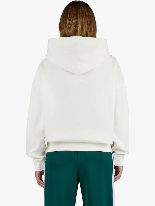 Long Women's Sweatshirt Hooded White