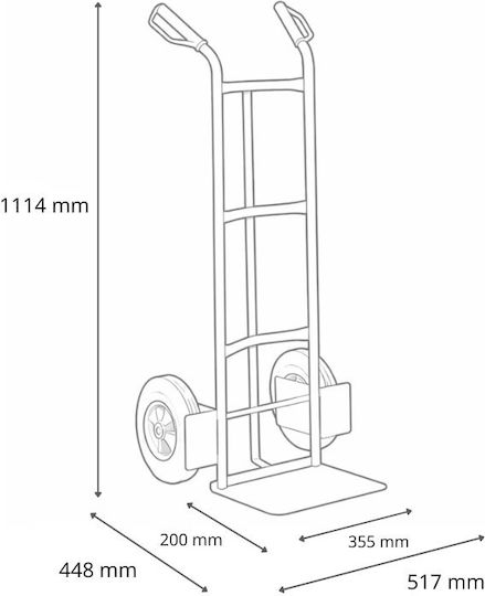 Axion Καρότσι Μεταφοράς για Φορτίο Βάρους έως 150kg σε Μπλε Χρώμα