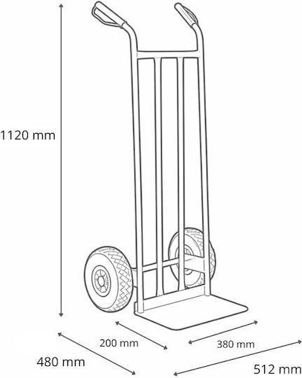 Axion Καρότσι Μεταφοράς για Φορτίο Βάρους έως 180kg σε Μπλε Χρώμα