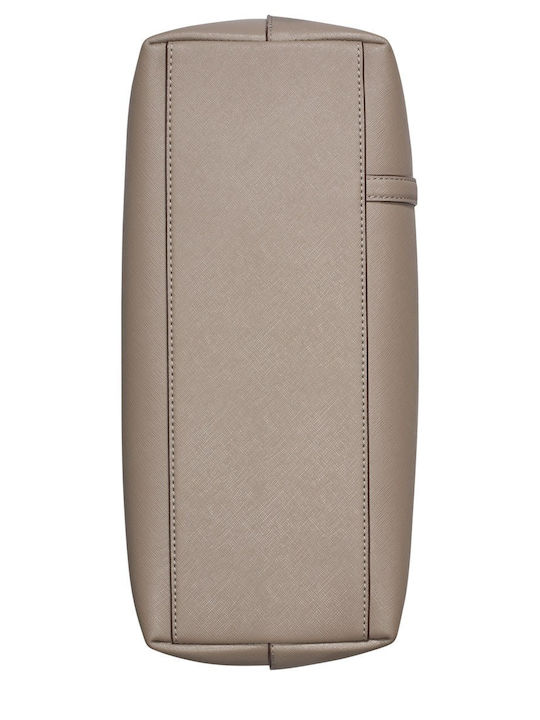 Damen Leder Tote Tasche Grau