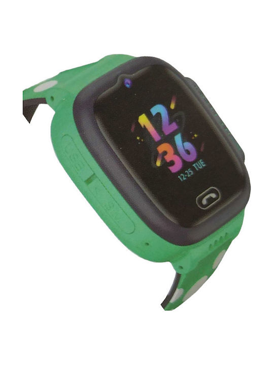 Olympus Ceas digital pentru copii cu GPS și curea din cauciuc/plastic Verde