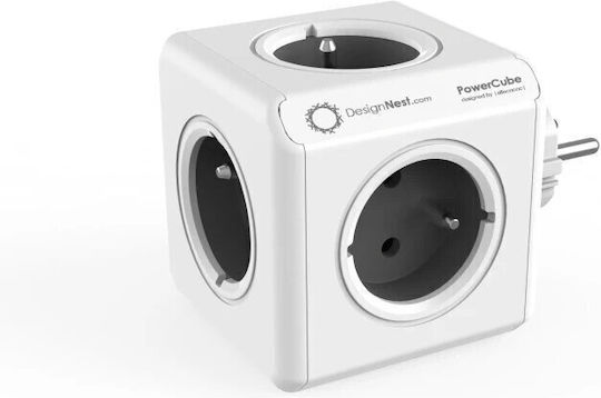 Allocacoc PowerCube 5 Гнезда Сив