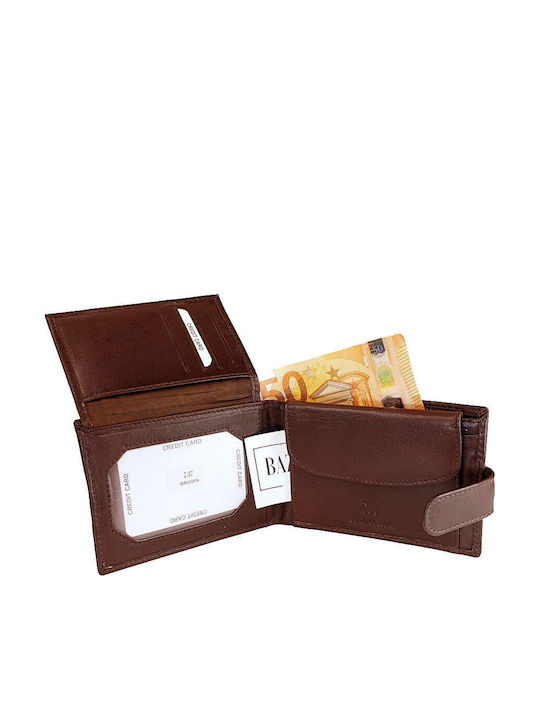 Leather Men's Wallet Classic with RFID Brown