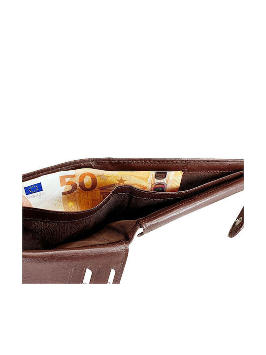 Leather Men's Wallet Classic with RFID Brown