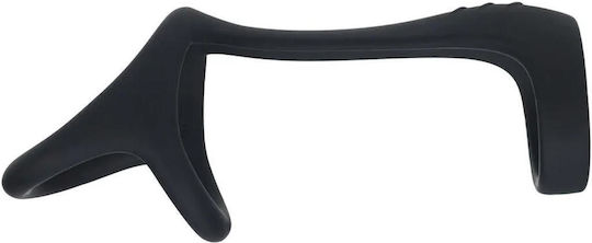 Tri O Silicone Shaft Cock Ball Ring Black