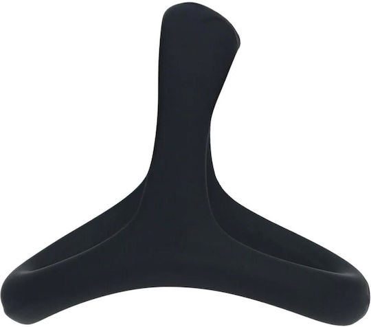 Soft Bead Grip Silicone Cock Ball Ring Black