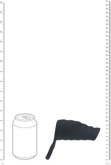 Vibrating Ribbed Silicone Cock Sleeve Ball Ring Black
