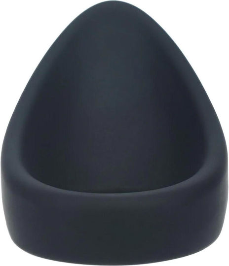 Teardrop Silicone Cockring Black