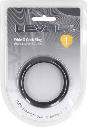 Wide O Silicone Cockring Xl 50mm Black