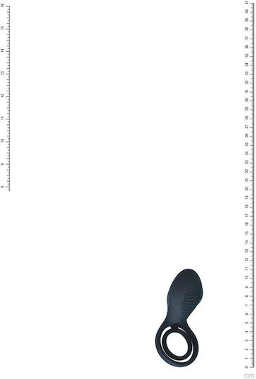 Vibrating Cock Ball Ring Winged Stimulator Black