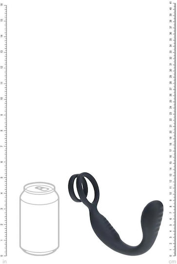 Inele Pentru Penis Negru Din Silicon Cu Vibrație Pentru Prostată Și Testicule