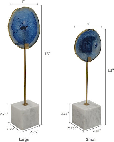 Artekko Set of Decorative Space 10x6.5x36cm 2pcs