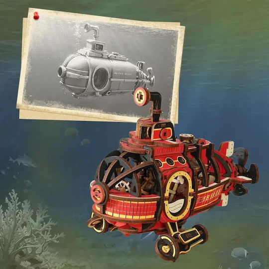 Robotime Дървена Конструктивна Игра Deep-sea Adventurer за Деца 14+ години+ Години