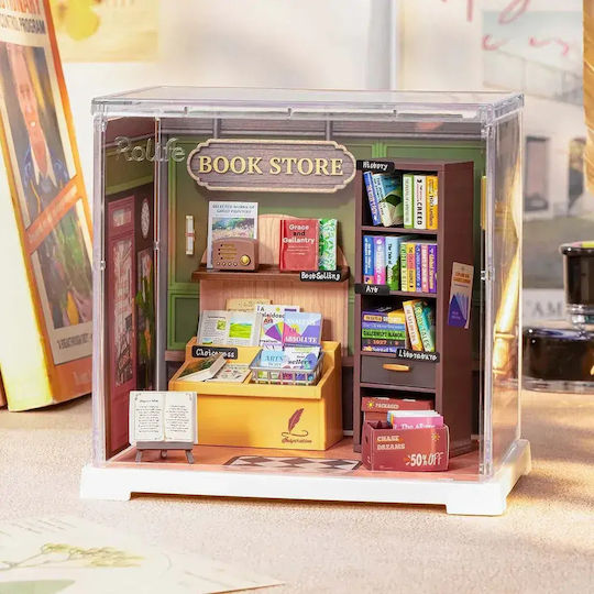 Robotime Wooden Construction Toy Book Store for Children 14+ years old+ Years