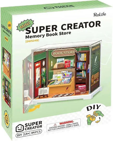 Robotime Wooden Construction Toy Book Store for Children 14+ years old+ Years