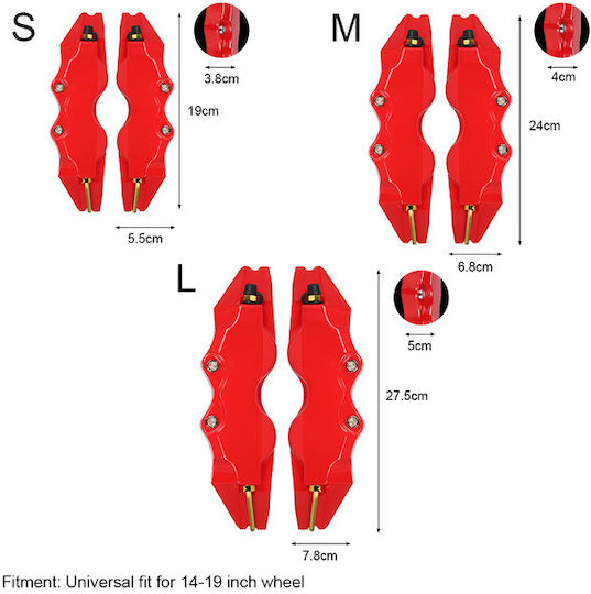 Set 2 Ornamente Etrier Mărimea L Culoare Roșu