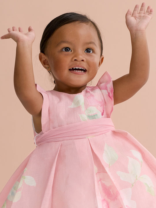 Children's Dress Linen Pink