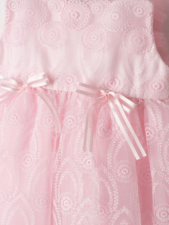 Children's Dress Sleeveless Tulle Pink