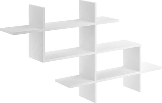 Стенен Рафт Halic Бял 150x22x82см
