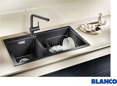 Blanco Pleon 9 Ένθετος Νεροχύτης από Συνθετικό Γρανίτη Μ86xΠ50cm Volcano Grey