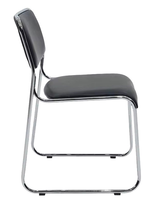 Chair Visitor in Black Color 42x44x77cm 1pcs