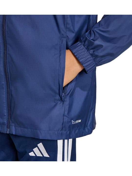 Tiro Kids Sports Jacket with Lining and Hood Navy Blue