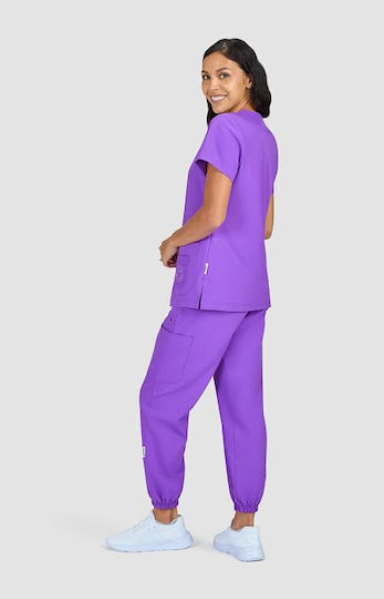 KOI USA Women's Purple Medical Blouse