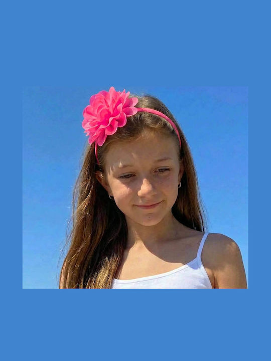 Fuchsia Kids Headband with Flower