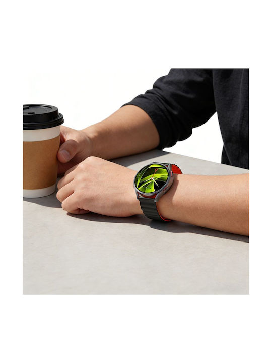 Mobile Origin Easy Strap Magnetic Watch 20mm Black Orange Mo-esm20-blk-org
