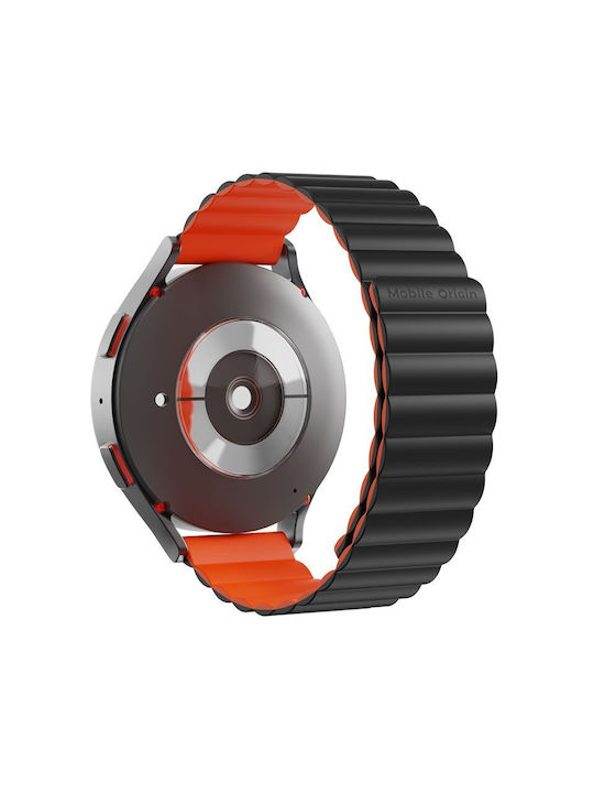 Mobile Origin Easy Strap Magnetic Watch 20mm Black Orange Mo-esm20-blk-org Mobile Origin Easy Strap Magnetic Watch 20mm Black Orange Mo-esm20-blk-org
