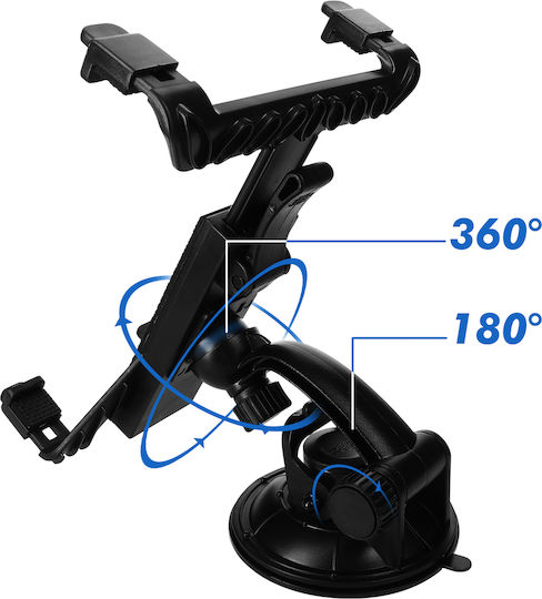 Suport auto pentru tablete de 7" până la 11" + ventuze pentru parbriz