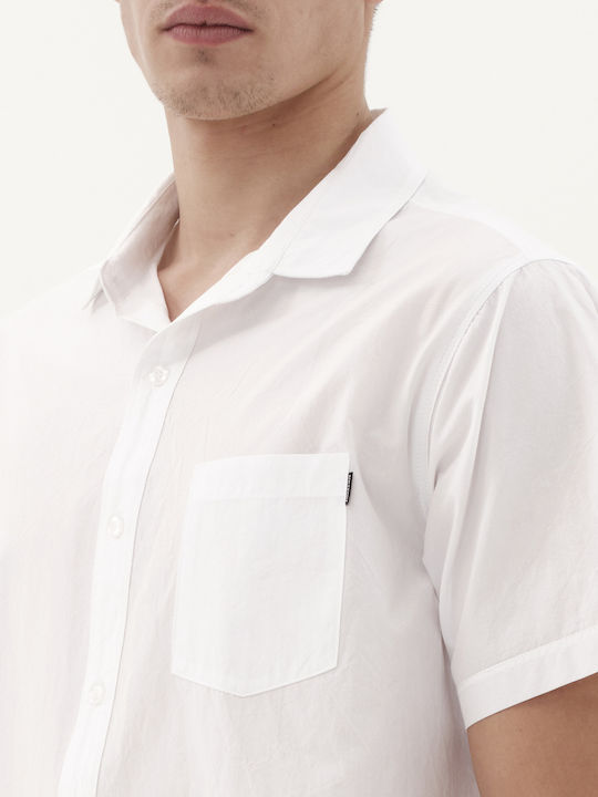 Short-sleeved Cotton Shirt White