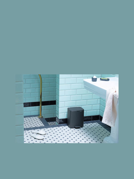Brabantia Metallisch Badezimmer Mülleimer 7Es Gray