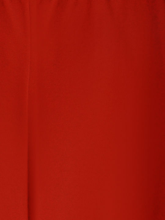 Pantaloni Dama Largi Din Bumbac Cu Cauciuc Fit Lejer Roșii 0039.2571.NETTO-red