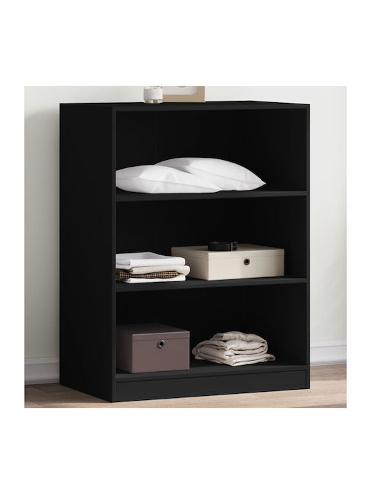 Bibliotecă Neagră 77x48x102 cm