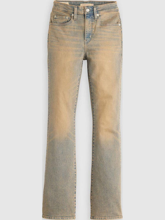 725 Hoch tailliert Damenjeans in Bootcut-Passform Medium Wash Indigo