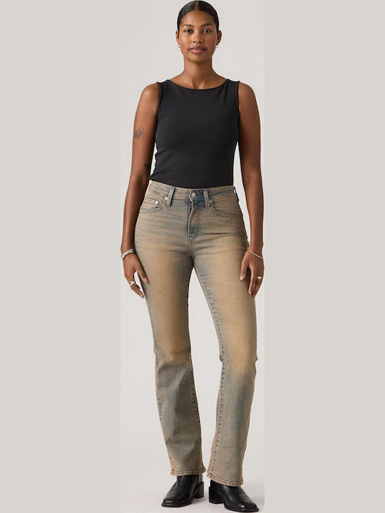 725 Hoch tailliert Damenjeans in Bootcut-Passform Medium Wash Indigo