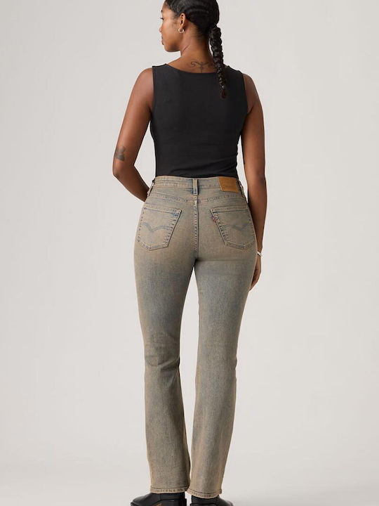 725 Hoch tailliert Damenjeans in Bootcut-Passform Medium Wash Indigo