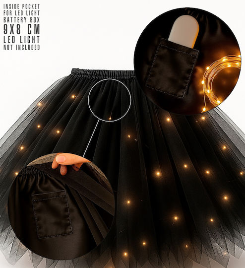 Tulle Carnival Skirt Black 1pcs