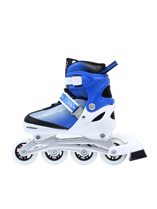 SMJ Sport BS-901MA Inline Αυξομειούμενα Rollers Μπλε/Λευκά Παιδικά