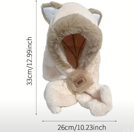 Beanie Feminin Căciulă Tricotat în culoarea Alb