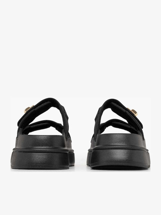 Women's Flat Sandals in Black Color