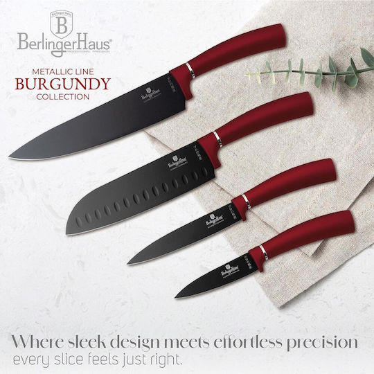 Berlinger Haus Metallic Line Knife Set Made of Stainless Steel 4 Pieces