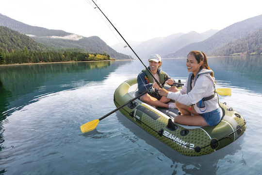 Intex Seahawk 2 Inflatable Boat for 1 Adult Green with 2 Paddles and Pump