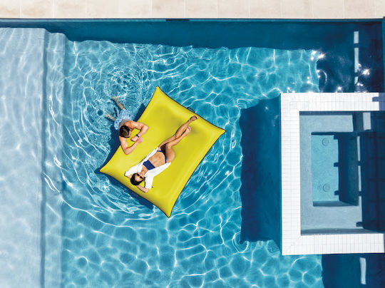 Intex Lounge Inflatable Beach Mattress Yellow 198x157cm