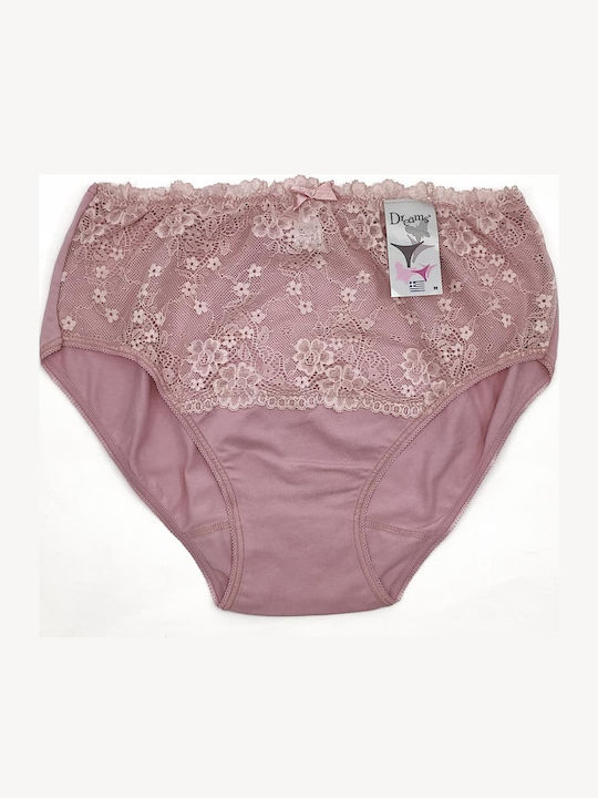 High-waisted Women's Slip with Lace Black