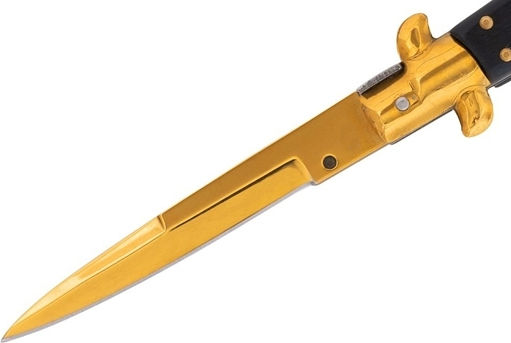 Italian Messer Automatisch Gold in Hülle