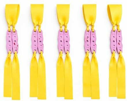 Set 5 Replacement Bands Slingshot Depox Premium Flat Rubber Yellow 0.5 Mm