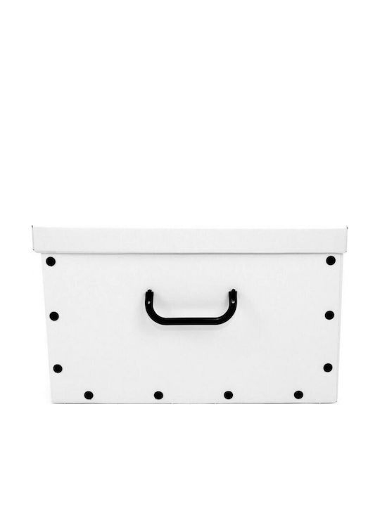 Max Home Papier Aufbewahrungsbox mit Deckel Weiß 49x39x25cm 1Stück
