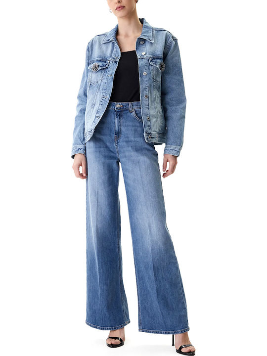 Women's Blue Coat with Buttons